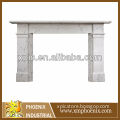 indoor used fireplace mantel fireplace surround white stone